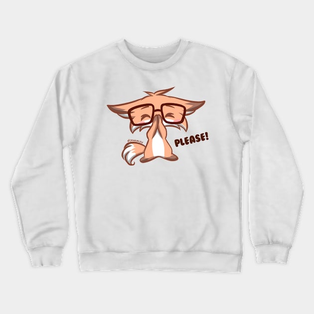 Cute Kawaii Nerd Fox please Crewneck Sweatshirt by Kyumotea